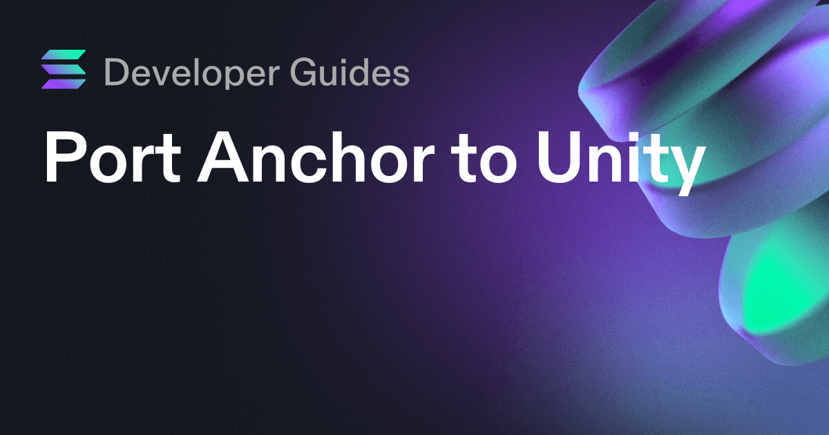 Port Anchor to Unity